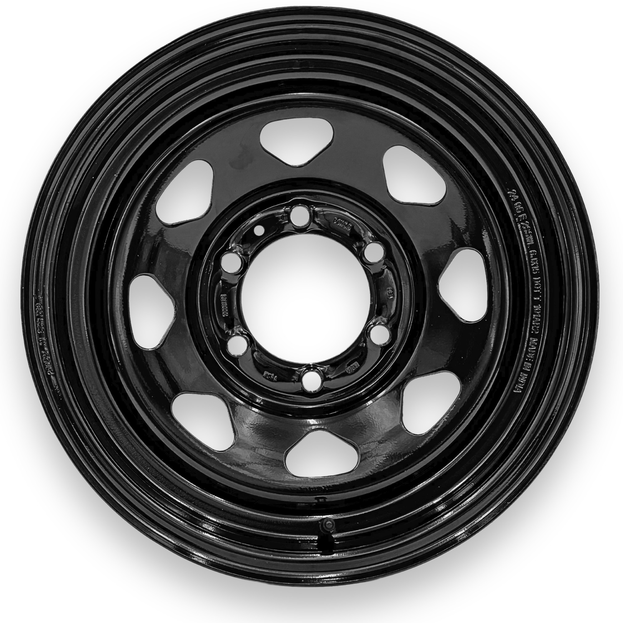 Steel Master 15x6 6 on 5.5 Bolt Eight Spoke Black